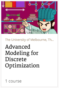 advanced modeling for discrete optimization course banner
