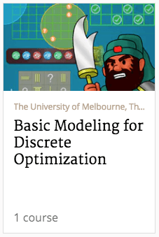 basic modeling for discrete optimization course banner
