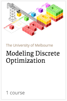 modeling and discrete optimization course banner