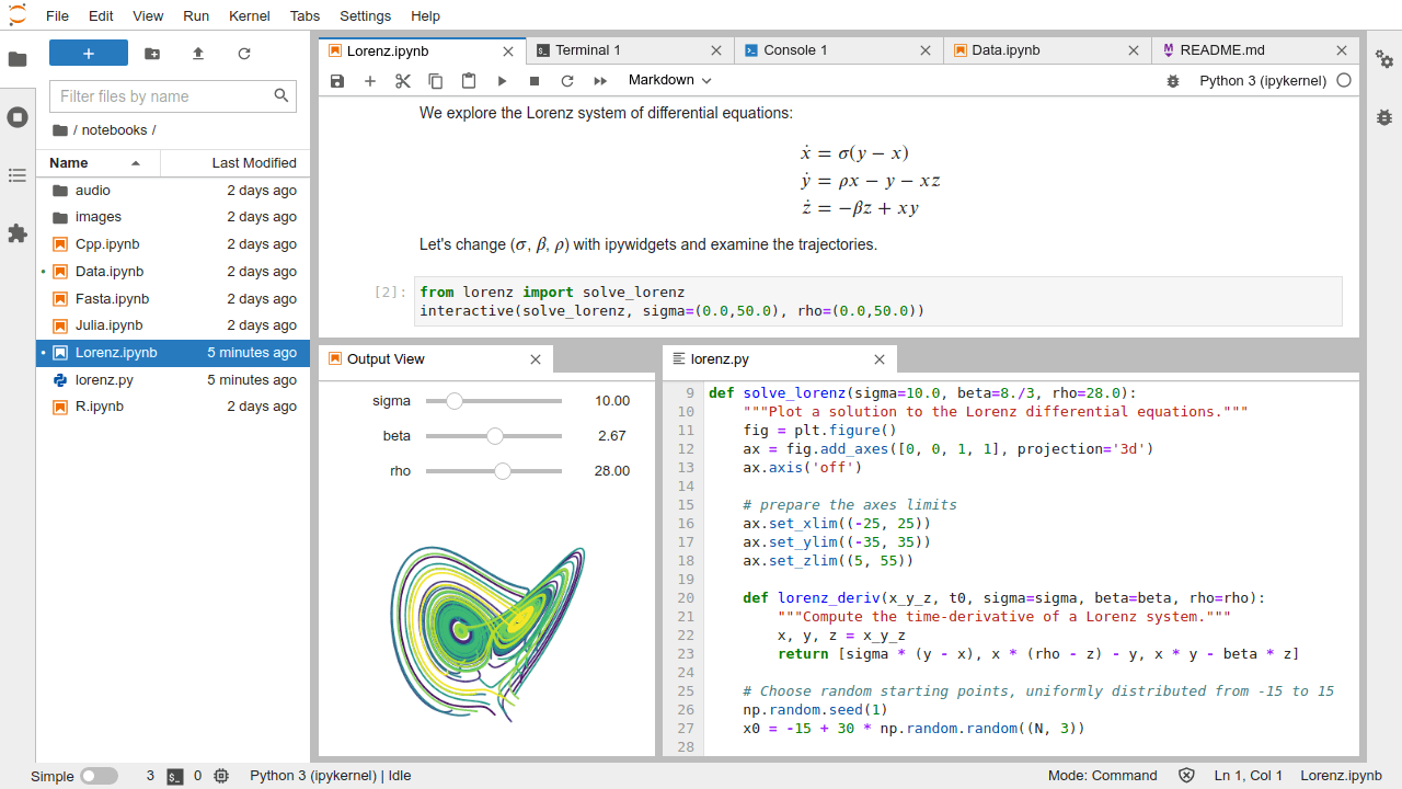 screenshot of jupyter notebook